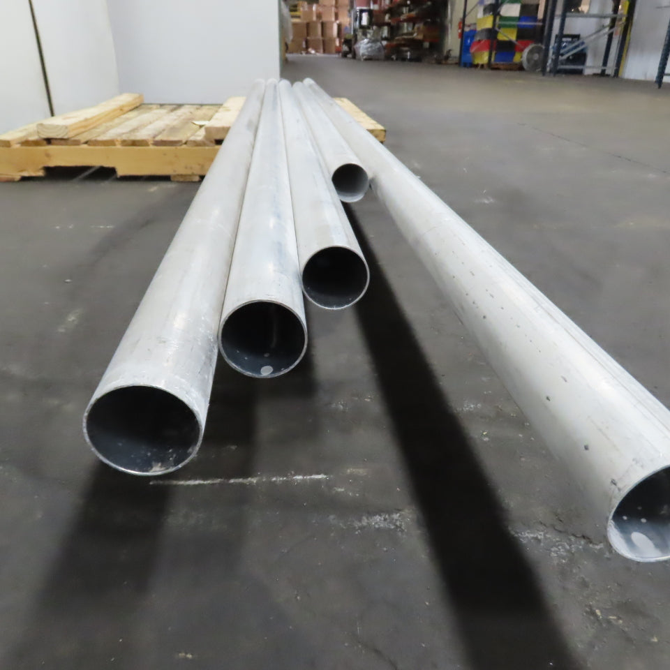 3" Aluminum Pneumatic Powder Conveying Line Pipe 645" Total 5 Pieces