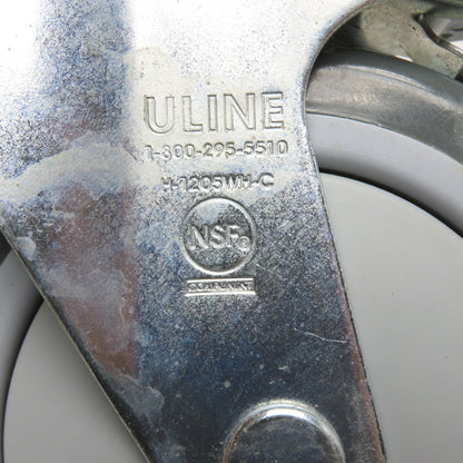 Uline H-1205WH-C 5" Locking Swivel Caster with Grip Ring Stem
