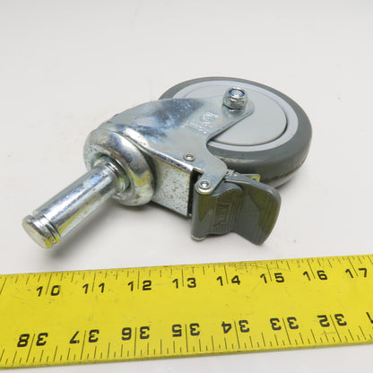 Uline H-1205WH-C 5" Locking Swivel Caster with Grip Ring Stem