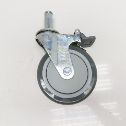 Uline H-1205WH-C 5" Locking Swivel Caster with Grip Ring Stem