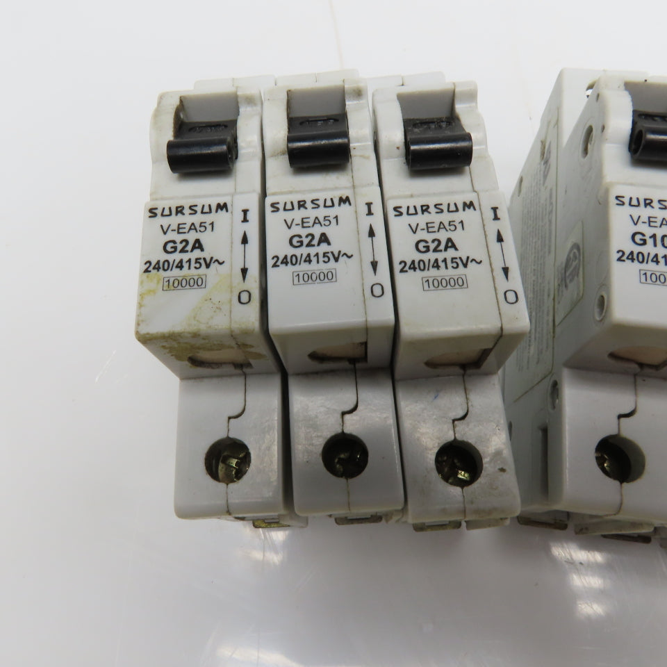 Sursum V-EA51  Miniature Circuit Breakers 2A 5A 10A 480Y/277VAC Lot of 9