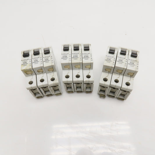 Sursum V-EA51  Miniature Circuit Breakers 2A 5A 10A 480Y/277VAC Lot of 9