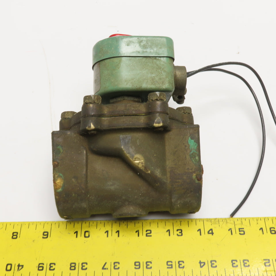ASCO 8210B56 Solenoid Valve 110V/120V 1.5" Pipe 125 PSI Brass