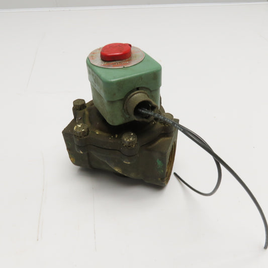 ASCO 8210B56 Solenoid Valve 110V/120V 1.5" Pipe 125 PSI Brass