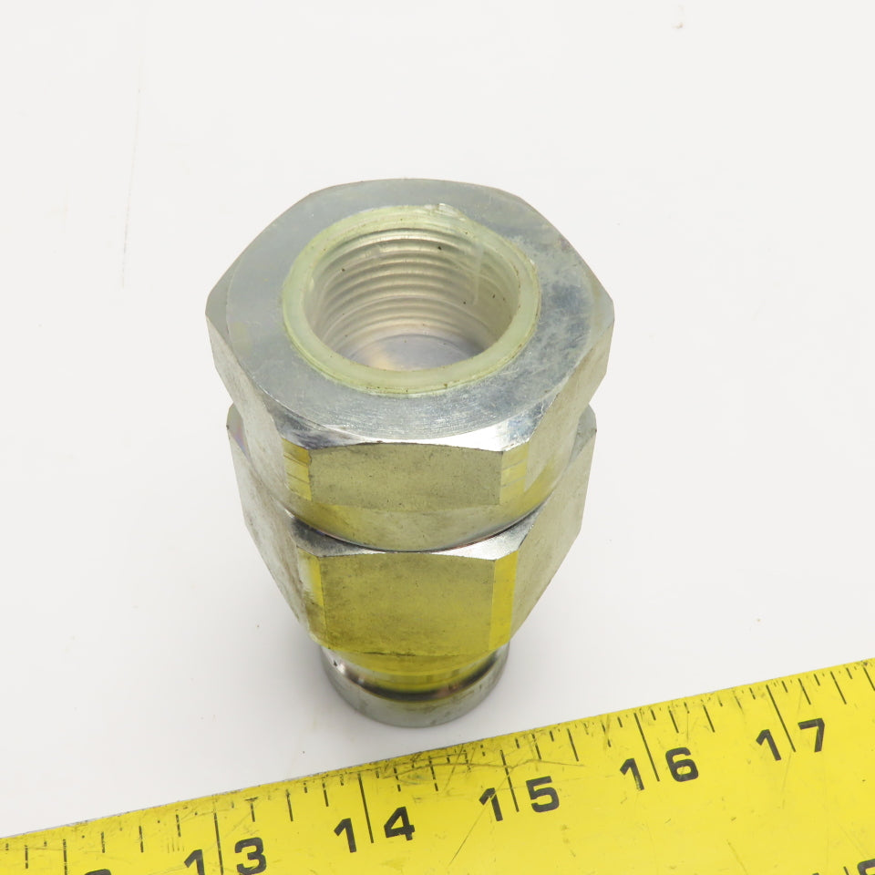 Parker FF-GP-16-16N-NPT Flat Face Hydraulic Quick Disconnect Nipple 1" FNPT