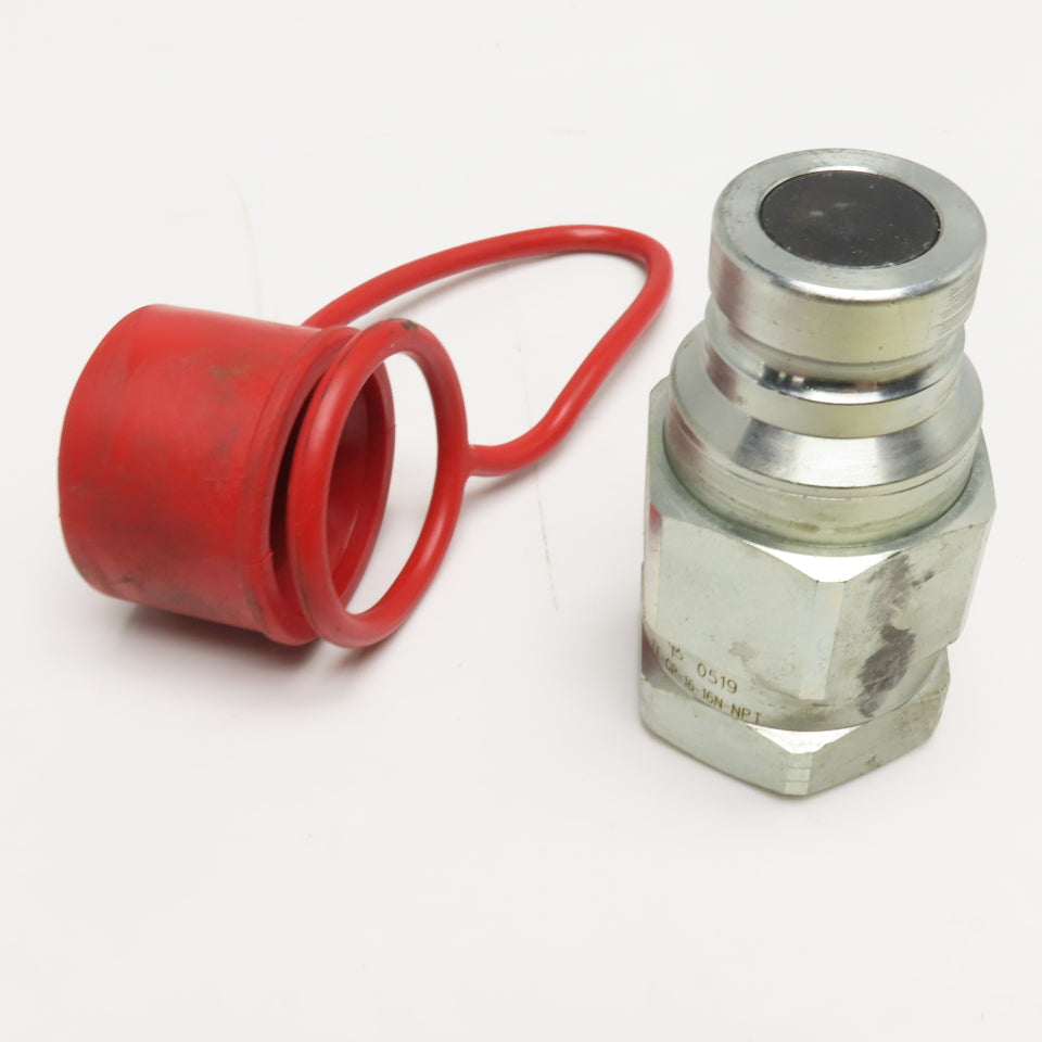 Parker FF-GP-16-16N-NPT Flat Face Hydraulic Quick Disconnect Nipple 1" FNPT