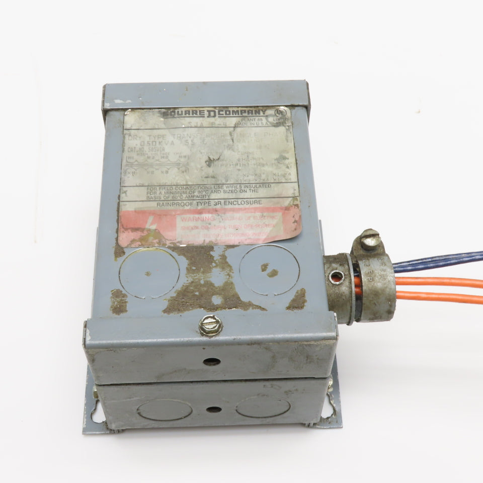 Square D 50SV1A 50VA Dry Type Transformer 240/480V to 120/240V 1Ph 3R