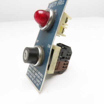 Fuji Electric AH25-J2 Safety Free Key Switch with Red Indicator Light AH25-ZM