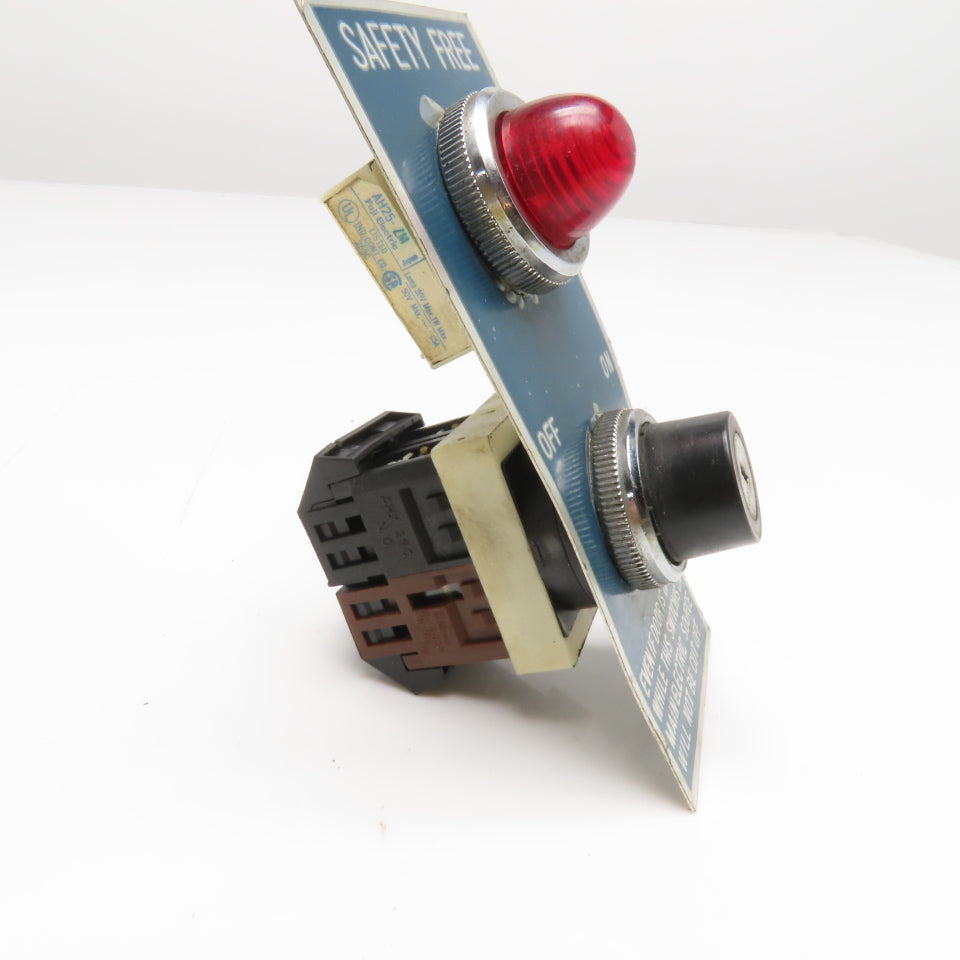 Fuji Electric AH25-J2 Safety Free Key Switch with Red Indicator Light AH25-ZM