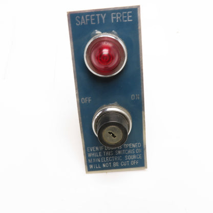 Fuji Electric AH25-J2 Safety Free Key Switch with Red Indicator Light AH25-ZM