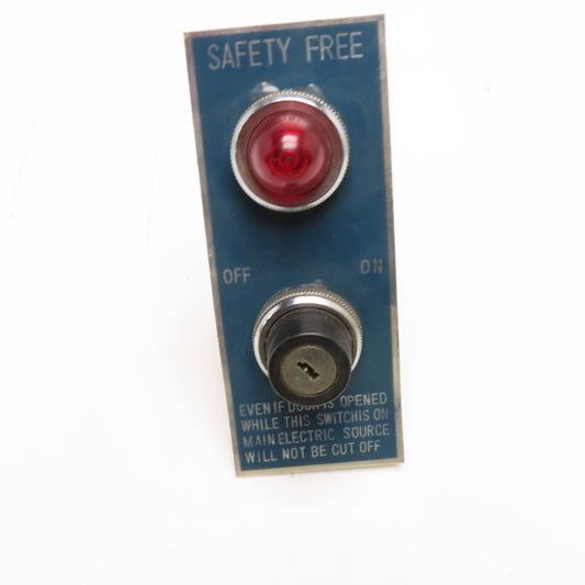 Fuji Electric AH25-J2 Safety Free Key Switch with Red Indicator Light AH25-ZM
