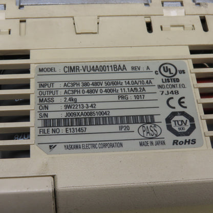Magnetek CIMR-VU4A0011BAA Adjustable Frequency Crane Control VFD 460V 9.2A