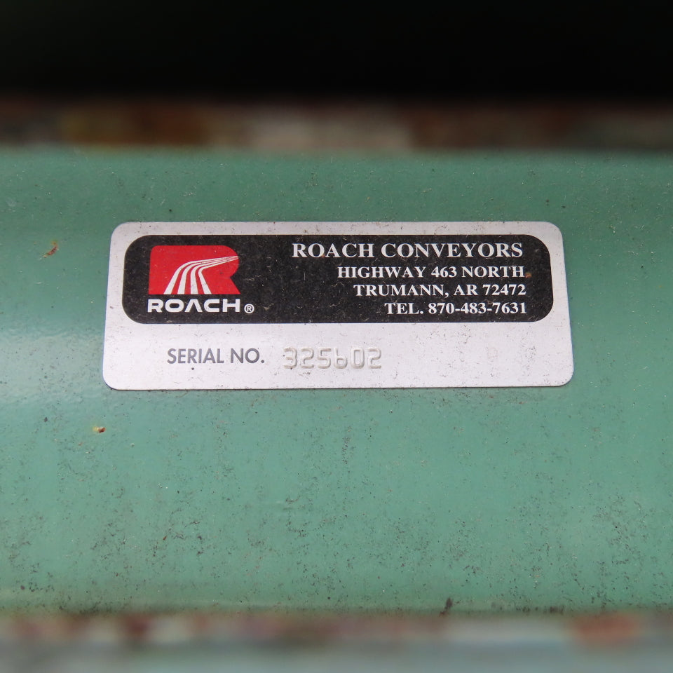 Roach 42"Lx25.5"BF Chain Drive Power Roller Transfer Conveyor 1/2HP 230/460V 3Ph