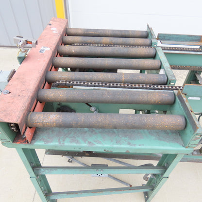 Roach 42"Lx25.5"BF Chain Drive Power Roller Transfer Conveyor 1/2HP 230/460V 3Ph