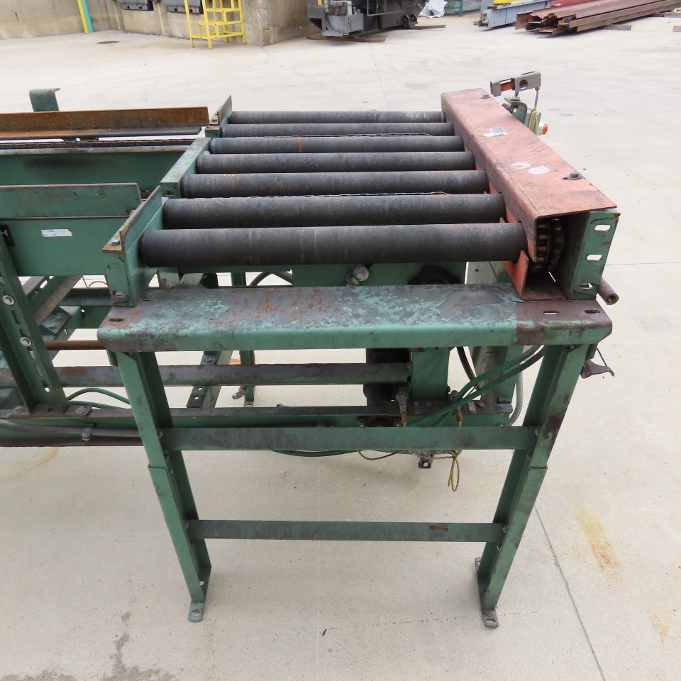 Roach 42"Lx25.5"BF Chain Drive Power Roller Transfer Conveyor 1/2HP 230/460V 3Ph