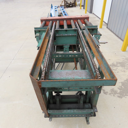 Roach 42"Lx25.5"BF Chain Drive Power Roller Transfer Conveyor 1/2HP 230/460V 3Ph