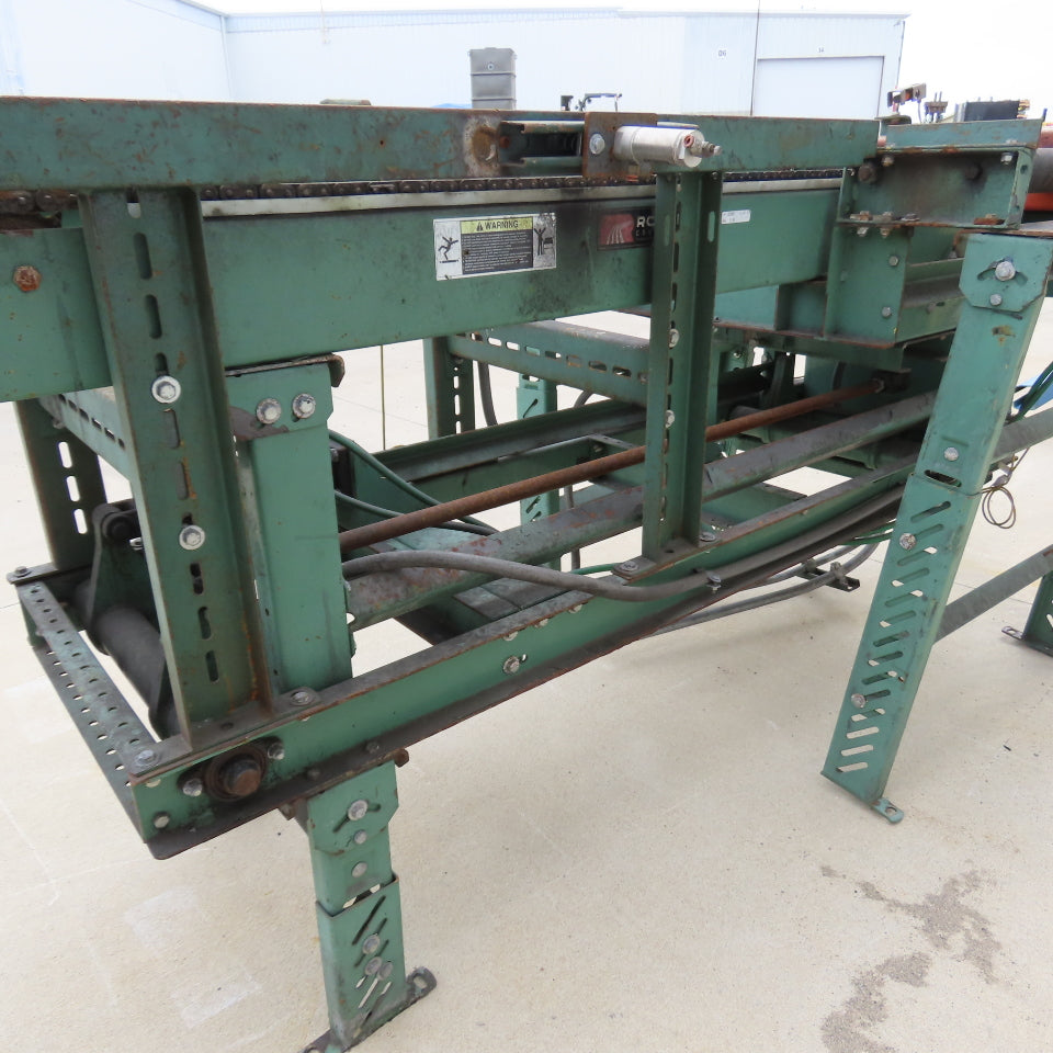 Roach 42"Lx25.5"BF Chain Drive Power Roller Transfer Conveyor 1/2HP 230/460V 3Ph