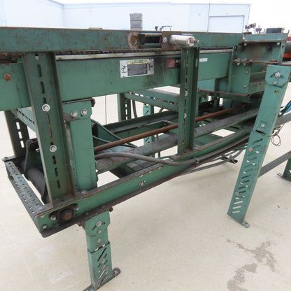 Roach 42"Lx25.5"BF Chain Drive Power Roller Transfer Conveyor 1/2HP 230/460V 3Ph