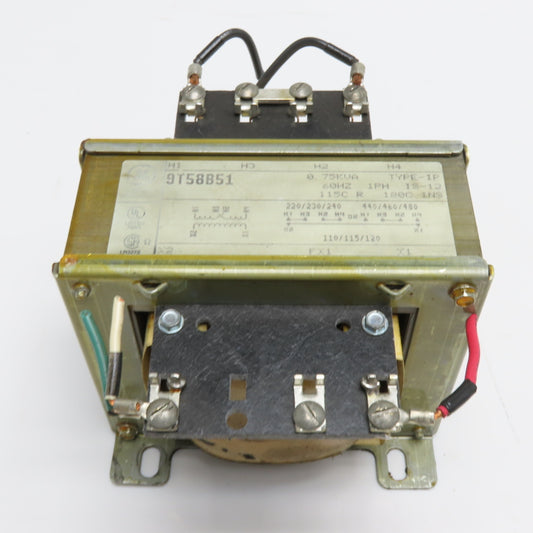 GE 9T58B51 Dry Type Industrial Control Transformer 0.75kVA 480/240V to 120V 1Ph