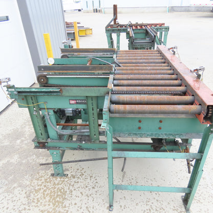 Roach 79"Lx25.5"BF Chain Drive Power Roller Transfer Conveyor 1/2HP 230/460V 3Ph
