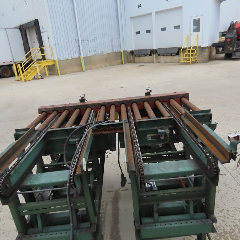 Roach 79"Lx25.5"BF Chain Drive Power Roller Transfer Conveyor 1/2HP 230/460V 3Ph