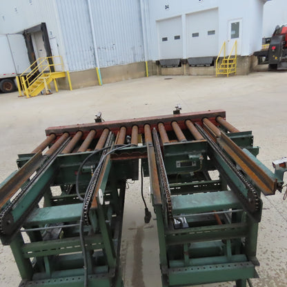 Roach 79"Lx25.5"BF Chain Drive Power Roller Transfer Conveyor 1/2HP 230/460V 3Ph
