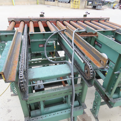 Roach 79"Lx25.5"BF Chain Drive Power Roller Transfer Conveyor 1/2HP 230/460V 3Ph