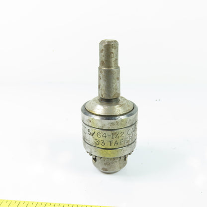 Supreme 5T33 5/64"-1/2" Capacity 33 Taper Drill Chuck
