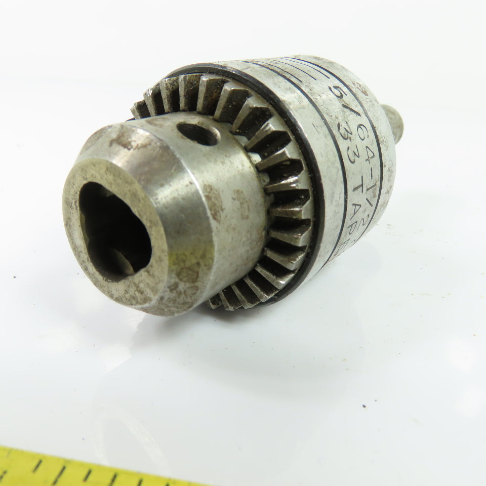 Supreme 5T33 5/64"-1/2" Capacity 33 Taper Drill Chuck