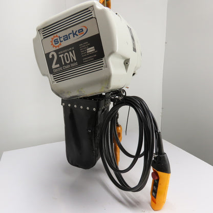 Starke STK2026 2 Ton 4000LB Electric Chain Hoist 20' Lift 230/460V 3Ph