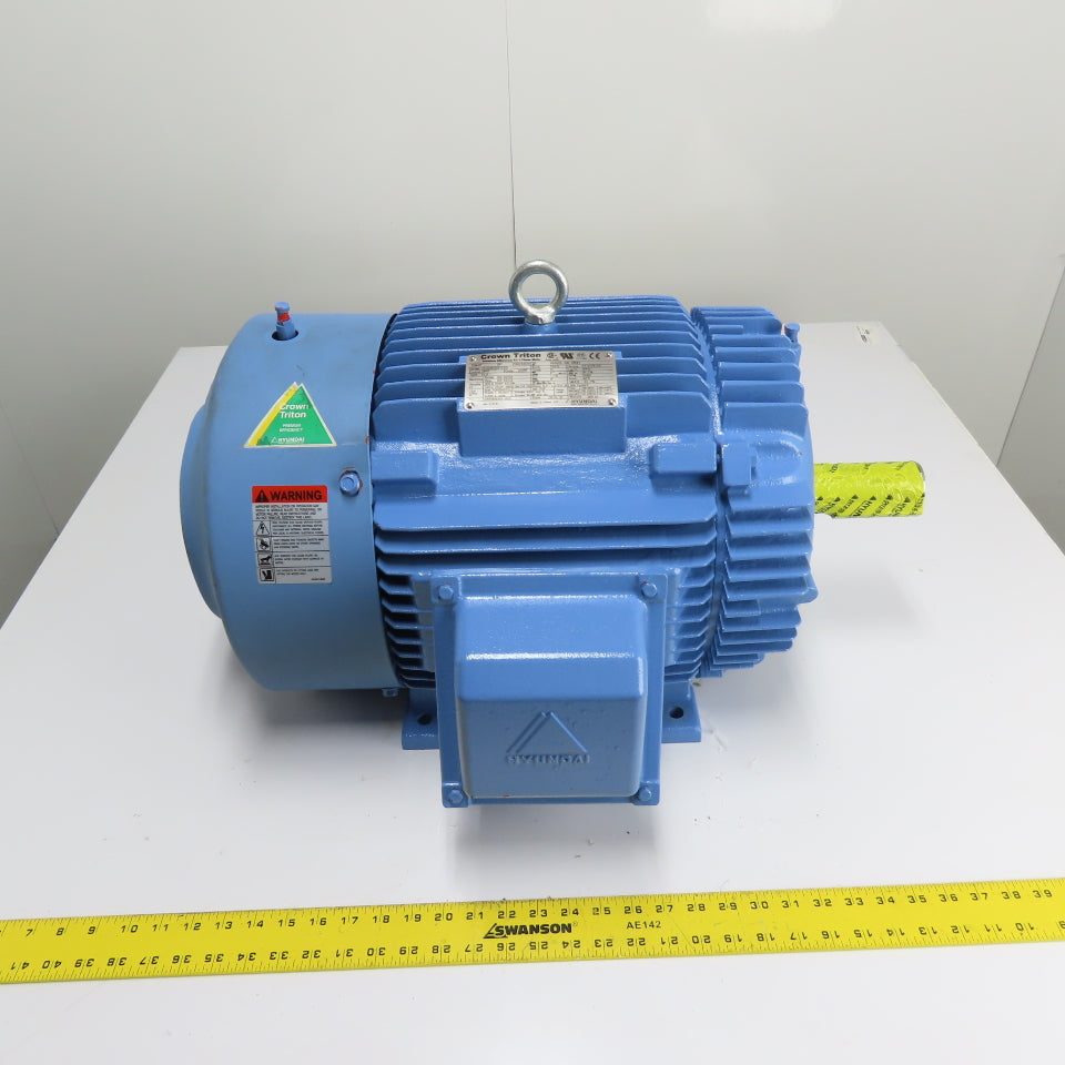 Crown Triton Hyundai HLS284SR1L5B 25HP AC Electric Motor 230/460V 3Ph 284T Frame