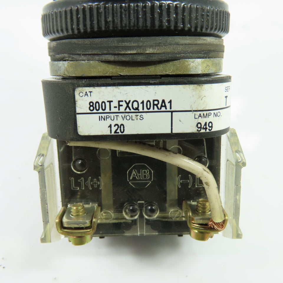 Allen-Bradley 800T-FXQ10RA1 SerT 30mm Mushroom Head Illuminated Push Button 120V