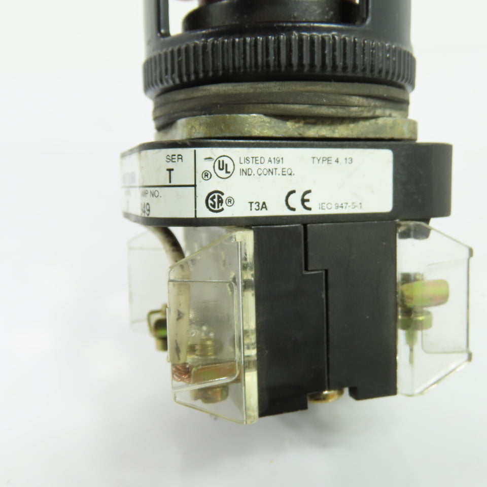 Allen-Bradley 800T-FXQ10RA1 SerT 30mm Mushroom Head Illuminated Push Button 120V