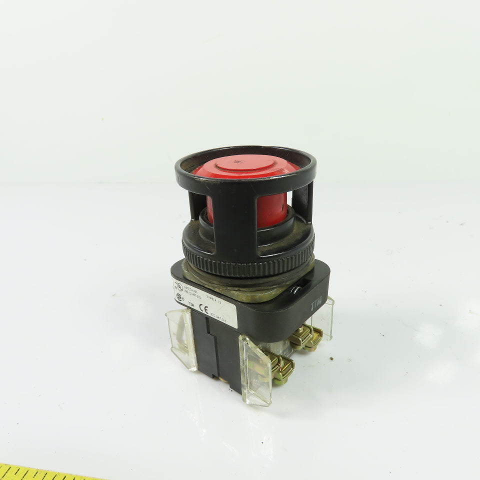 Allen-Bradley 800T-FXQ10RA1 SerT 30mm Mushroom Head Illuminated Push Button 120V