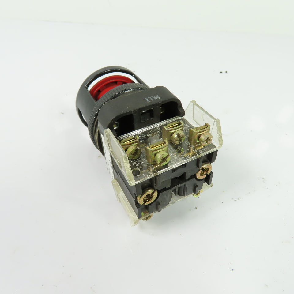 Allen-Bradley 800T-FXQ10RA1 SerT 30mm Mushroom Head Illuminated Push Button 120V