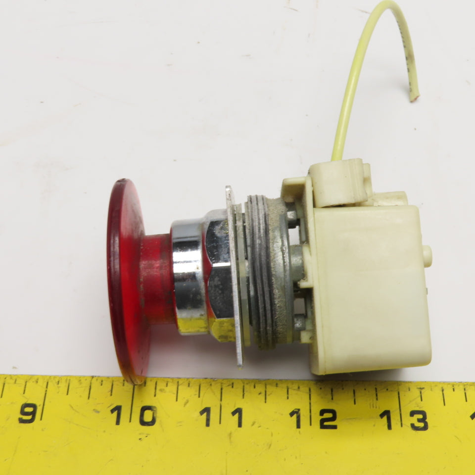 Square D ZB9 9001 KM1 110-120V 50-60Hz Red Mushroom Head E-Stop Push Button