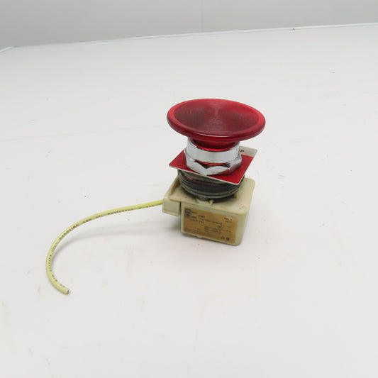 Square D ZB9 9001 KM1 110-120V 50-60Hz Red Mushroom Head E-Stop Push Button