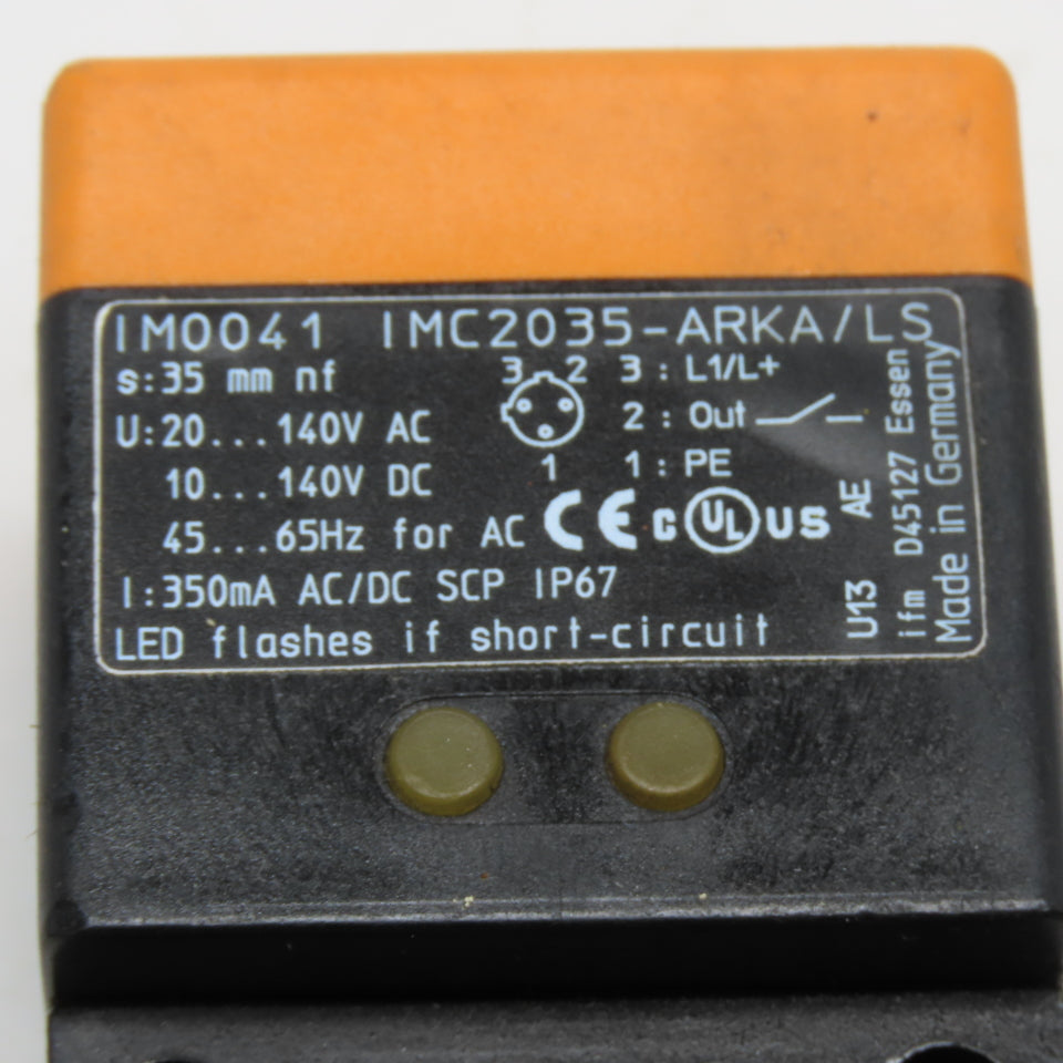 ifm IM0041 IMC2035-ARKA/LS Inductive Proximity Sensor 20-140V AC 10-140V DC 35mm
