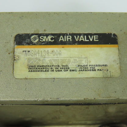 SMC NVSA4134-00A Pneumatic Air Valve 15-150 PSI W/ Subplate