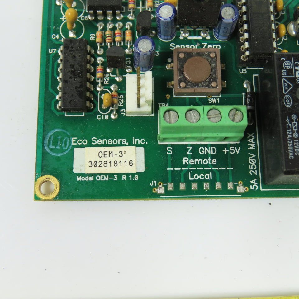 Eco Sensors, Inc. OEM-3 Ozone Detection Control Circuit Board 12VDC Relay Output