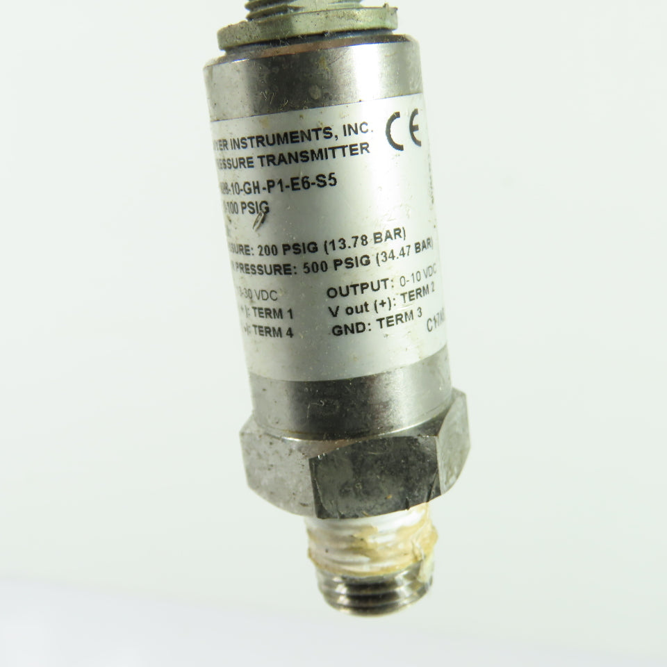 Dwyer Instruments 628-10-GH-P1-E6-S5 Pressure Transmitter 0-100 PSIG 0-10VDC Out