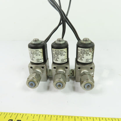 Peter Paul 52X05570GB (3)Solenoid Valves 120V 6.0W 5/32 Orifice