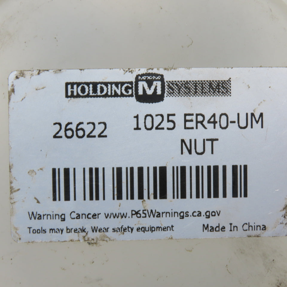 Holding Systems 1025 ER40-UM ER40-UM Collet Nut