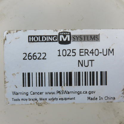 Holding Systems 1025 ER40-UM ER40-UM Collet Nut