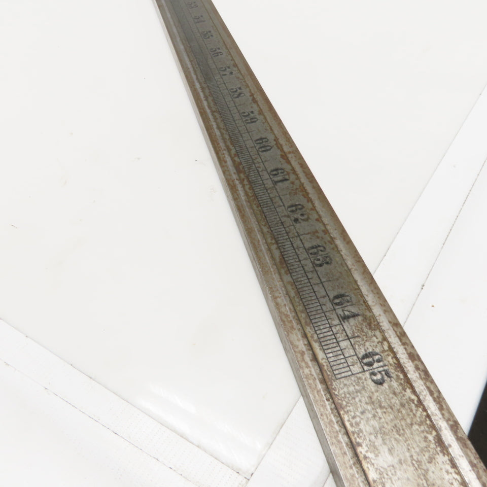 0-65" Heavy Duty Industrial Steel Straight Edge Measuring Scale 1-1/2" x 1/2" T