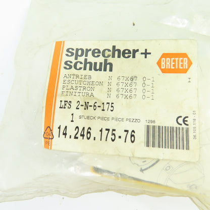 Sprecher + Schuh LFS 2-N-6-175 Red/Yellow Rotary Operating Handle 67x67mm