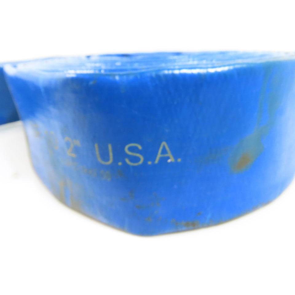 SF-10 2" Blue Lay-Flat Water Discharge Hose 23' Long