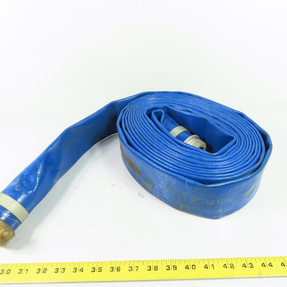 SF-10 2" Blue Lay-Flat Water Discharge Hose 23' Long