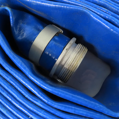 SF-10 2" Blue Lay-Flat Water Discharge Hose 23' Long