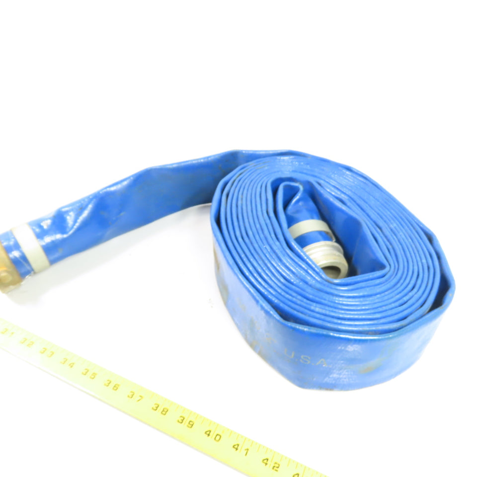 SF-10 2" Blue Lay-Flat Water Discharge Hose 23' Long